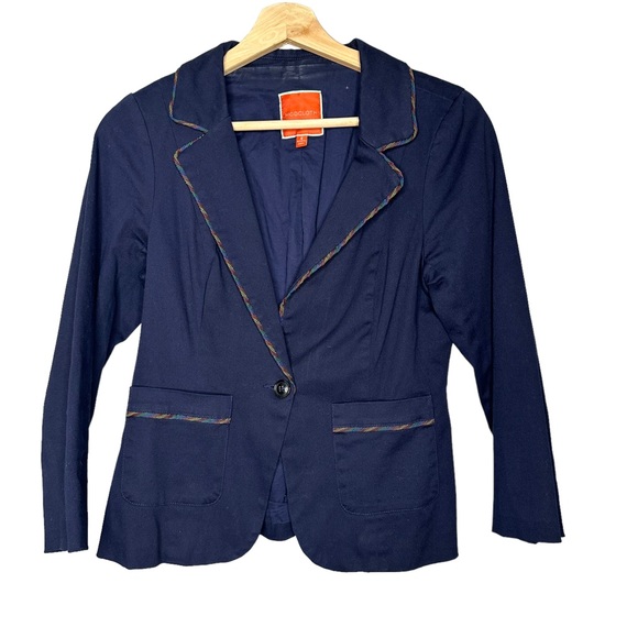 Modcloth Legendary Lifestyle Blazer Rainbow Trim - Picture 2 of 7